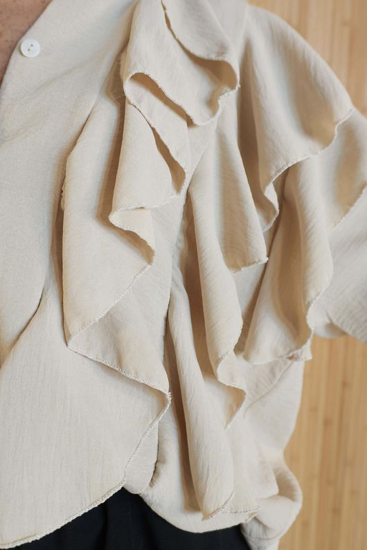 Stevie Ruffle Blouse Stone